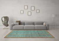 Machine Washable Abstract Light Blue Modern Rug, wshabs2887lblu