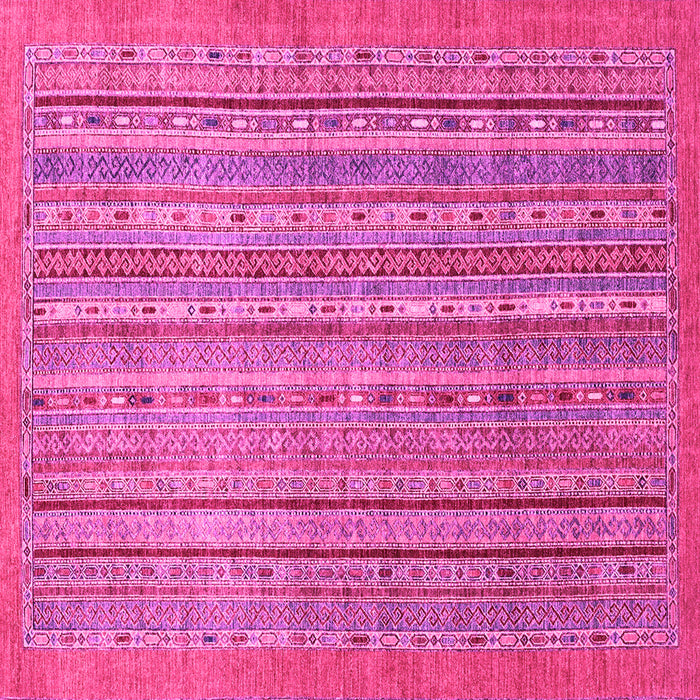 Square Abstract Pink Modern Rug, abs2887pnk
