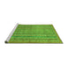 Sideview of Machine Washable Abstract Green Modern Area Rugs, wshabs2887grn