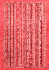 Abstract Red Modern Rug, abs2887red