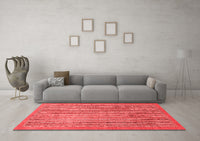 Machine Washable Abstract Red Modern Rug, wshabs2887red