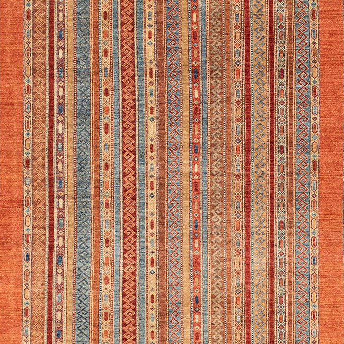 Machine Washable Abstract Red Rug, wshabs2887