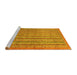 Sideview of Machine Washable Abstract Yellow Modern Rug, wshabs2887yw