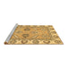 Sideview of Machine Washable Abstract Brown Modern Rug, wshabs2888brn