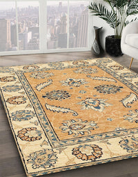 Abstract Yellow Modern Rug, abs2888