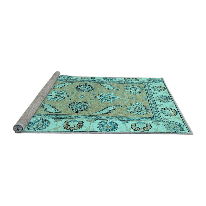 Sideview of Machine Washable Abstract Light Blue Modern Rug, wshabs2888lblu