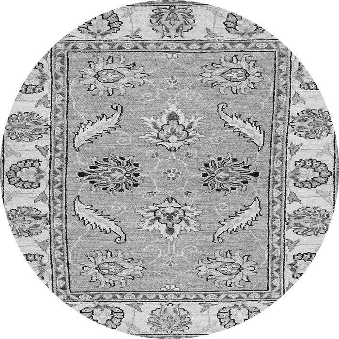 Round Machine Washable Abstract Gray Modern Rug, wshabs2888gry