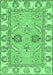 Machine Washable Abstract Emerald Green Modern Area Rugs, wshabs2888emgrn