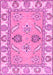 Machine Washable Abstract Pink Modern Rug, wshabs2888pnk