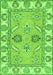 Machine Washable Abstract Green Modern Area Rugs, wshabs2888grn