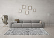 Machine Washable Abstract Gray Modern Rug in a Living Room,, wshabs2888gry