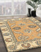 Abstract Yellow Modern Rug in Family Room, abs2888