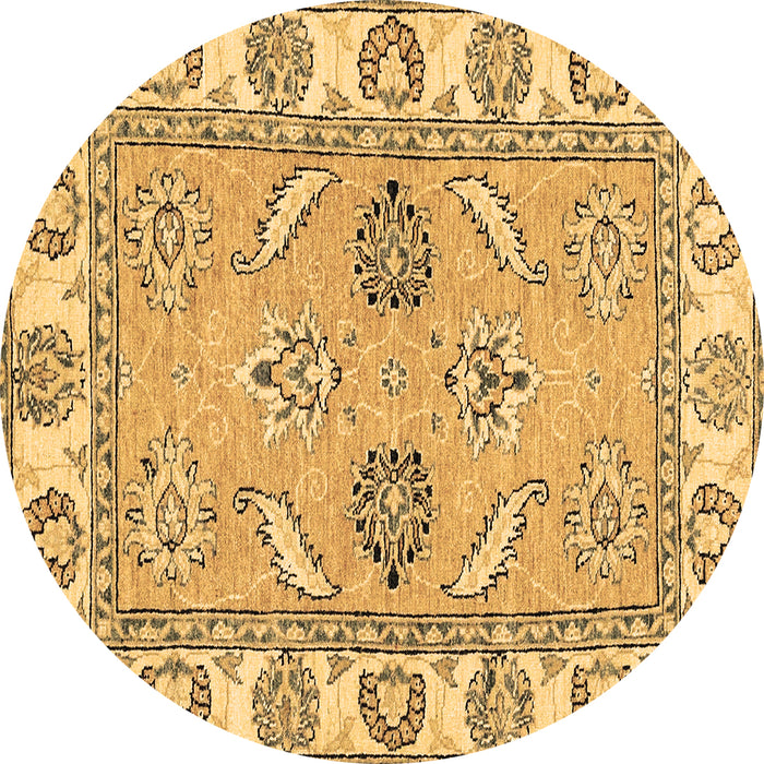 Round Machine Washable Abstract Brown Modern Rug, wshabs2888brn