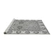 Sideview of Machine Washable Abstract Gray Modern Rug, wshabs2888gry