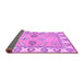 Sideview of Abstract Purple Modern Rug, abs2888pur