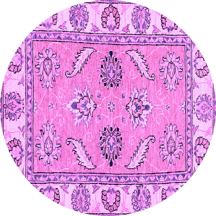 Round Machine Washable Abstract Purple Modern Area Rugs, wshabs2888pur