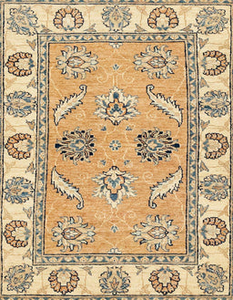 Machine Washable Abstract Yellow Rug, wshabs2888