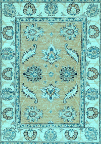 Abstract Light Blue Modern Rug, abs2888lblu