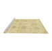 Sideview of Machine Washable Abstract Sun Yellow Rug, wshabs2889