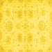 Square Abstract Yellow Modern Rug, abs2889yw