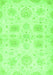 Machine Washable Abstract Green Modern Area Rugs, wshabs2889grn