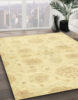 Abstract Sun Yellow Modern Rug in Family Room, abs2889