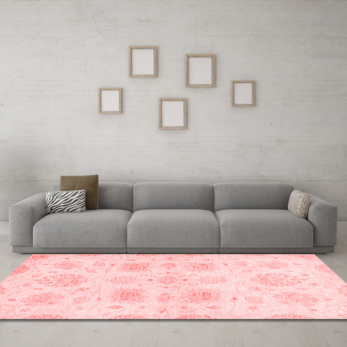 Modern Red Washable Rugs