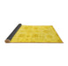 Sideview of Abstract Yellow Modern Rug, abs2889yw