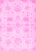 Machine Washable Abstract Pink Modern Rug, wshabs2889pnk