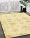 Abstract Sun Yellow Modern Rug in Family Room, abs2889