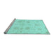 Sideview of Machine Washable Abstract Light Blue Modern Rug, wshabs2889lblu