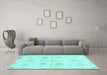 Machine Washable Abstract Light Blue Modern Rug in a Living Room, wshabs2889lblu