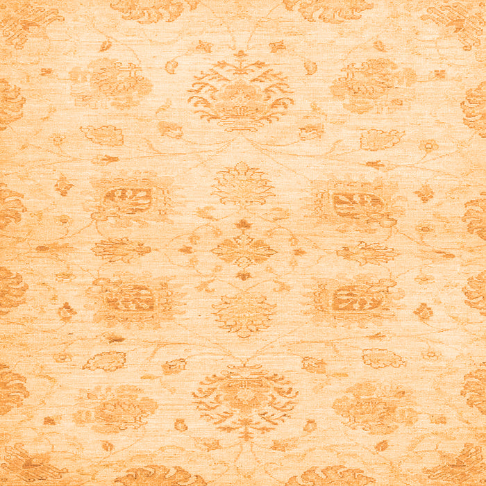 Square Abstract Orange Modern Rug, abs2889org