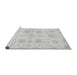 Sideview of Machine Washable Abstract Gray Modern Rug, wshabs2889gry