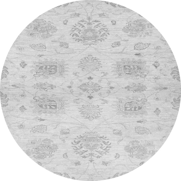 Round Abstract Gray Modern Rug, abs2889gry