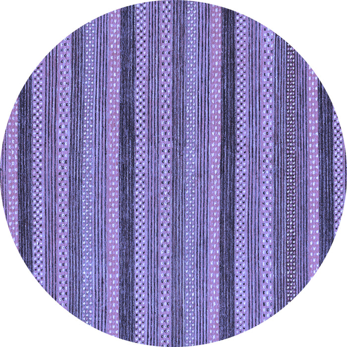 Round Oriental Blue Modern Rug, abs288blu