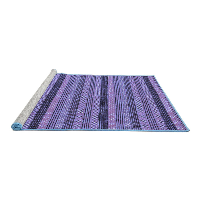 Sideview of Machine Washable Oriental Blue Modern Rug, wshabs288blu