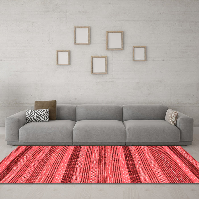 Modern Red Washable Rugs