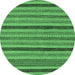 Round Oriental Emerald Green Modern Rug, abs288emgrn