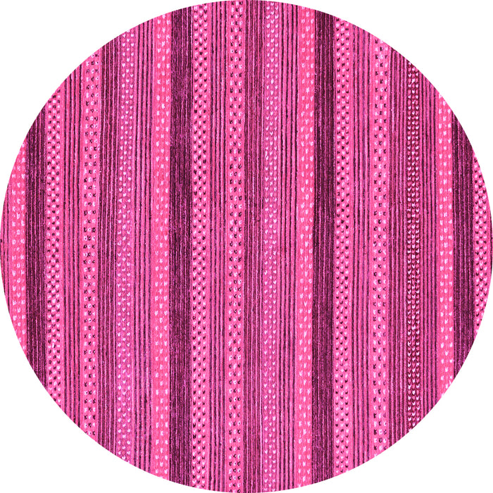 Round Oriental Pink Modern Rug, abs288pnk