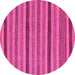 Round Oriental Pink Modern Rug, abs288pnk