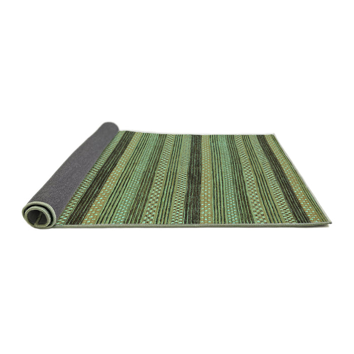 Sideview of Oriental Turquoise Modern Rug, abs288turq