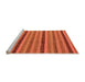 Sideview of Machine Washable Oriental Orange Modern Area Rugs, wshabs288org