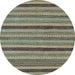 Round Oriental Light Blue Modern Rug, abs288lblu