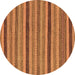 Round Oriental Brown Modern Rug, abs288brn