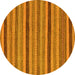 Round Oriental Yellow Modern Rug, abs288yw