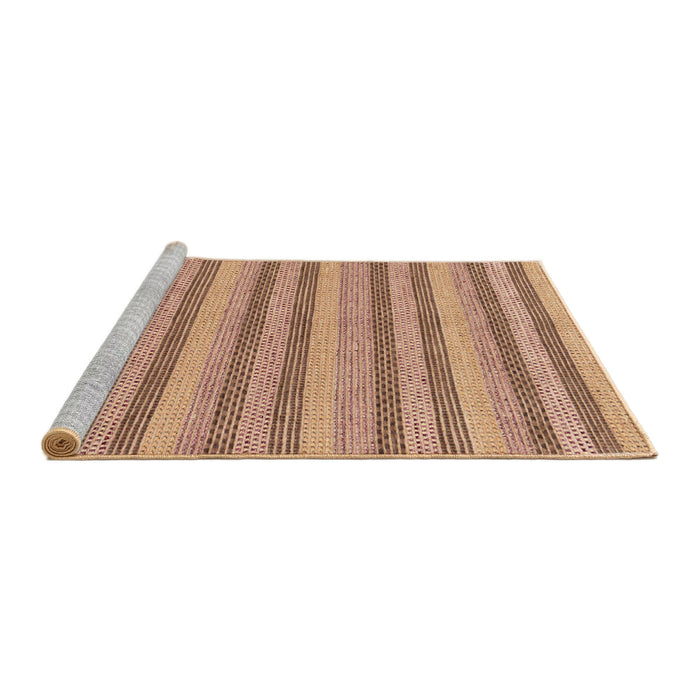 Sideview of Machine Washable Abstract Chestnut Red Rug, wshabs289