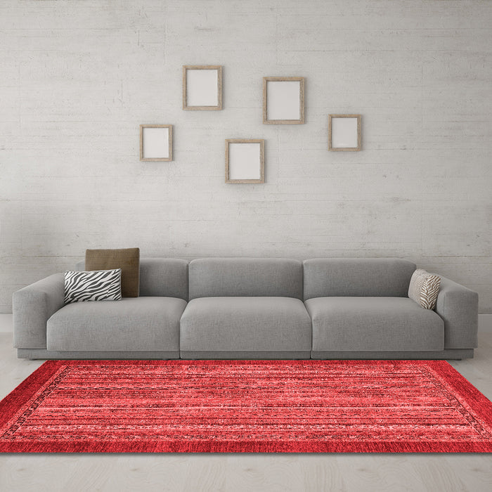 Modern Red Washable Rugs