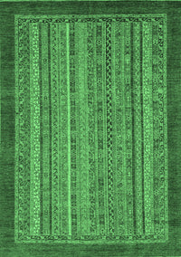 Abstract Emerald Green Modern Rug, abs2890emgrn