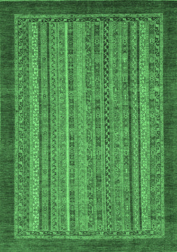 Abstract Emerald Green Modern Rug, abs2890emgrn